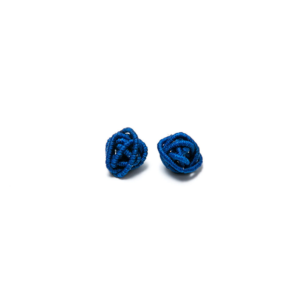 Al001 8a Royal Blue Knot Stud Earrings Alanima