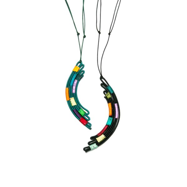 Al175 Multicolored Moon Pendants Alanima colorful jewelry handmade modern art jewels