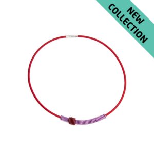 Al177 7 Lavender Tube Necklace Alanima colorful jewelry handmade modern minimal NEW