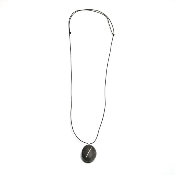 ESP18 ohmypebble jewelry pebble pendant silver line contemporary 2